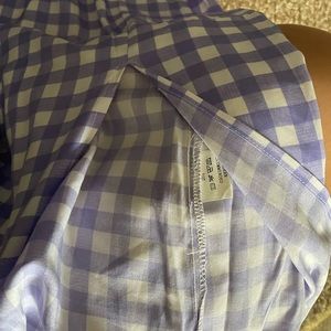 Purple plaid dress large no stains wore once need tied of